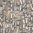 Galerie G56205 Bronze Brown Block Letters - Eade's Wallpaper
