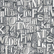 Galerie G56206 Silver Grey Block Letters - Eade's Wallpaper