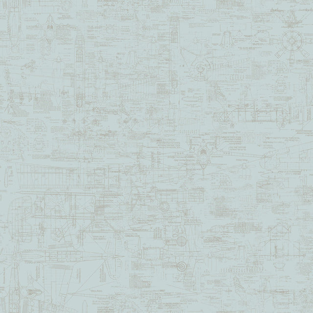 Galerie G56207 Blue Blueprint - Eade's Wallpaper