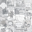 Galerie G56277 Silver Grey Perfume Labels - Eade's Wallpaper