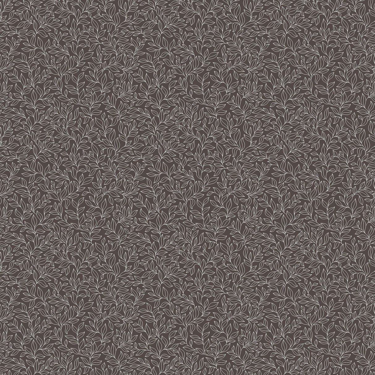 Galerie G56696 Black Stencil Leaf - Eade's Wallpaper