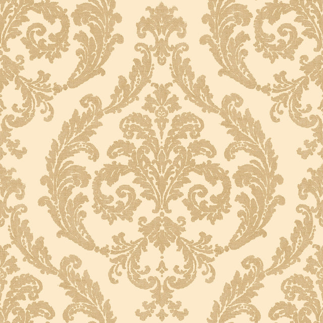 Galerie G67608 Gold Silk Damask - Eade's Wallpaper