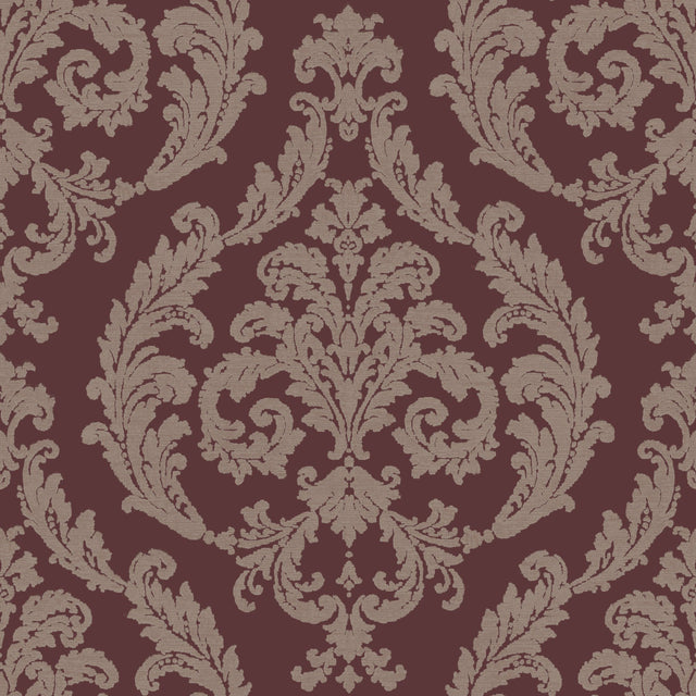 Galerie G67611 Red Silk Damask - Eade's Wallpaper