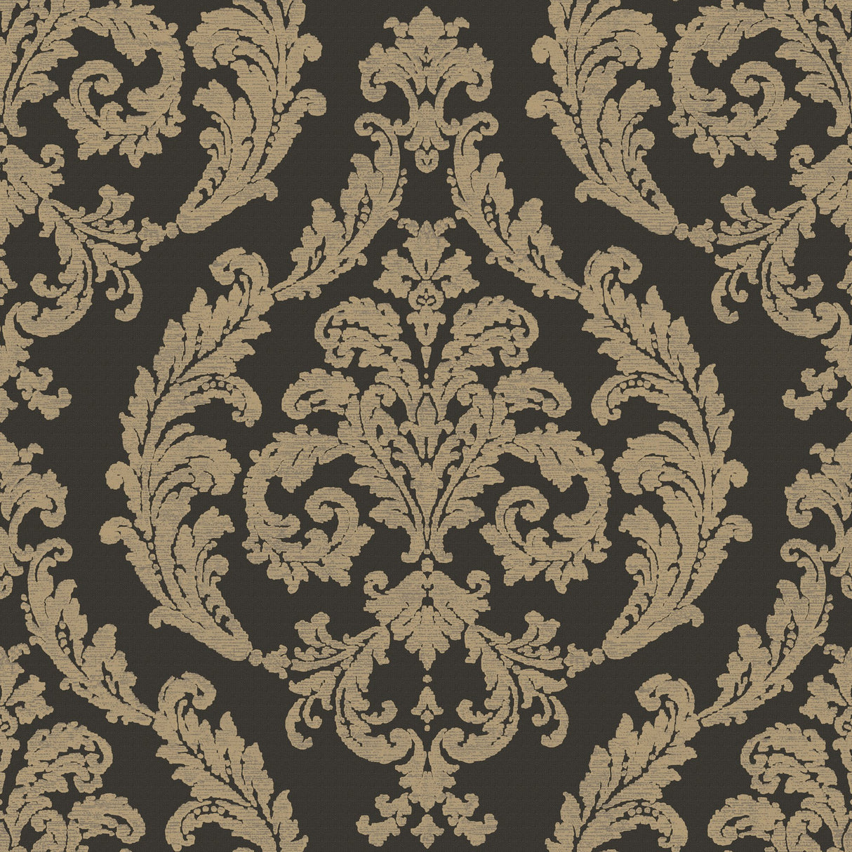 Galerie G67613 Bronze Brown Silk Damask - Eade's Wallpaper