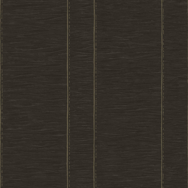 Galerie G67645 Bronze Brown Pleated Stripe - Eade's Wallpaper
