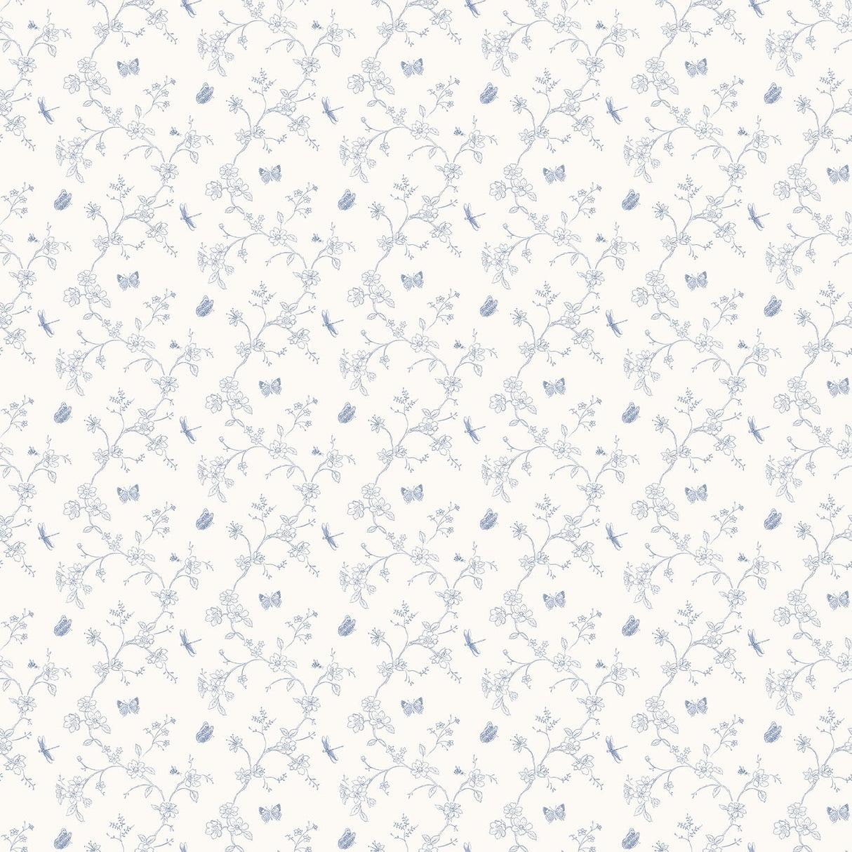 Galerie G67851 Blue Tiny Trellis - Eade's Wallpaper