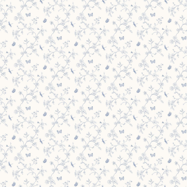Galerie G67851 Blue Tiny Trellis - Eade's Wallpaper