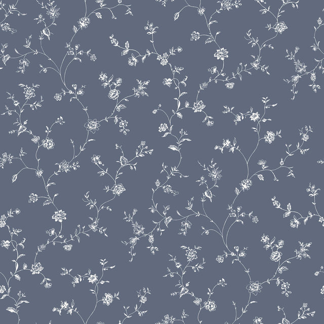 Galerie G67863 Blue Floral Trail - Eade's Wallpaper