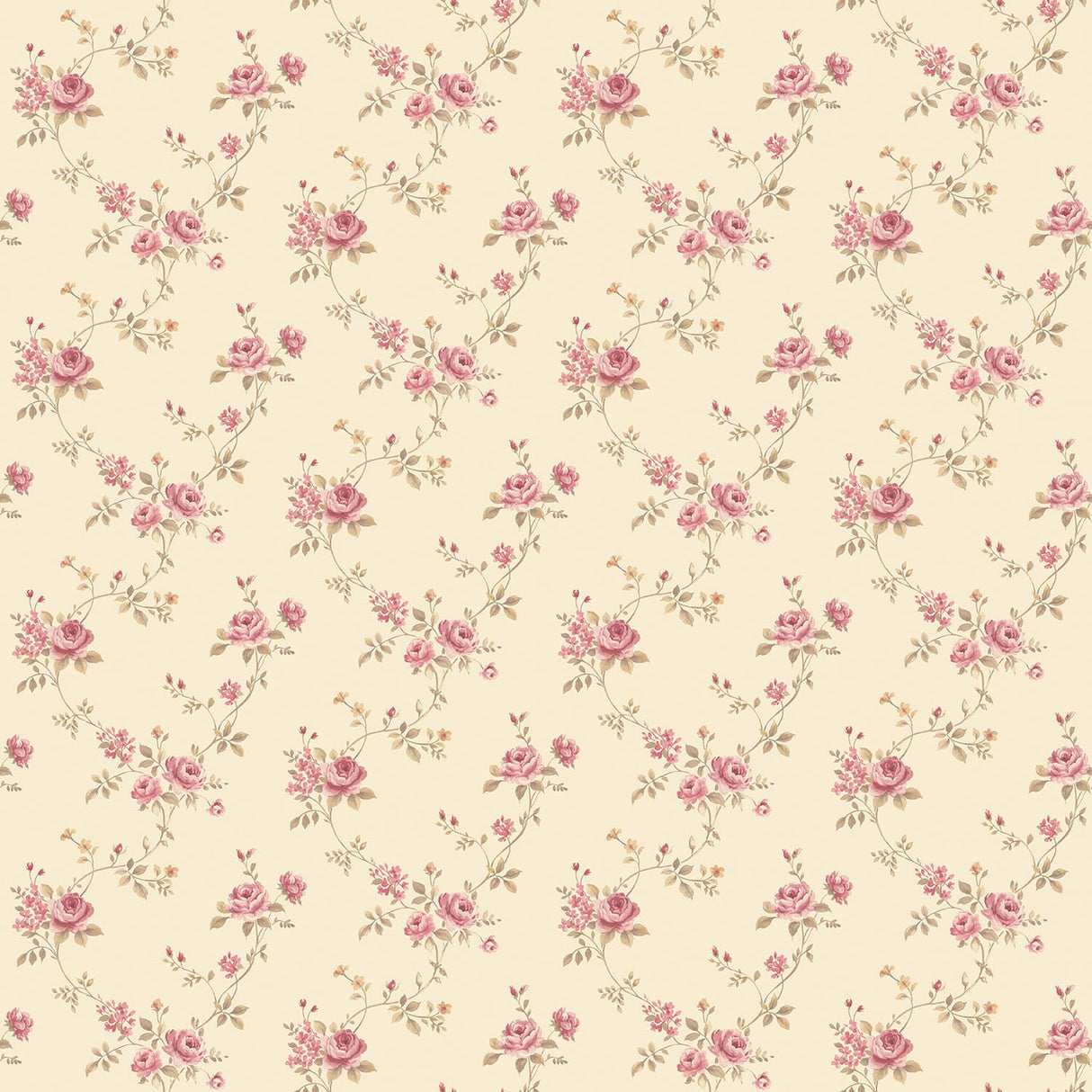 Galerie G67893 Cream Rose Floral - Eade's Wallpaper