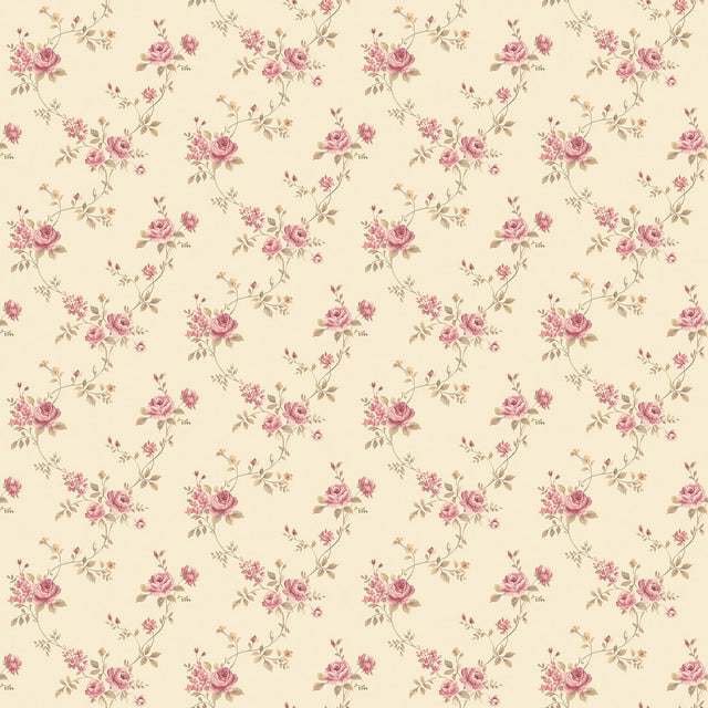 Galerie G67893 Cream Rose Floral - Eade's Wallpaper