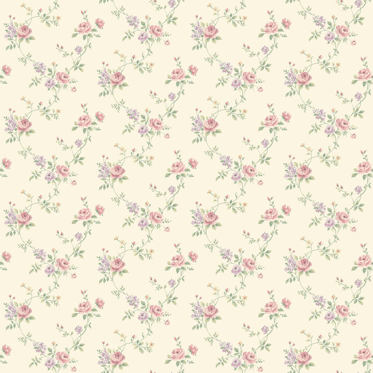 Galerie G67895 Cream Rose Floral - Eade's Wallpaper