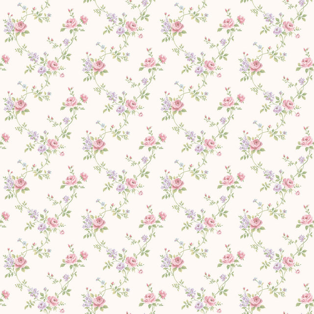 Galerie G67896 Cream Rose Floral - Eade's Wallpaper