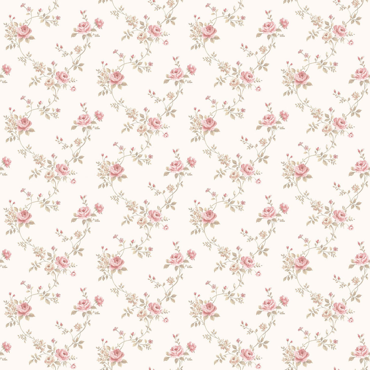 Galerie G67897 Cream Rose Floral - Eade's Wallpaper