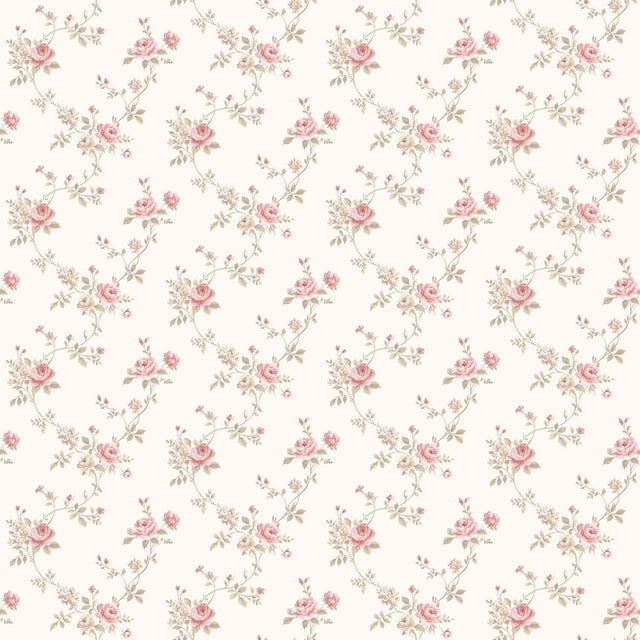 Galerie G67897 Cream Rose Floral - Eade's Wallpaper