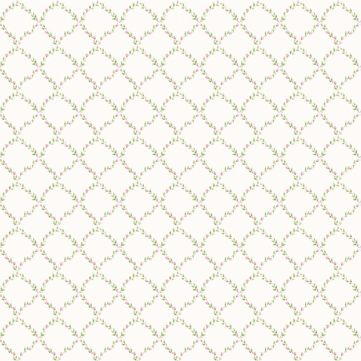 Galerie G67905 White Geometric Floral - Eade's Wallpaper
