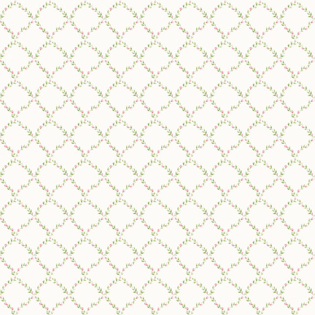 Galerie G67905 White Geometric Floral - Eade's Wallpaper