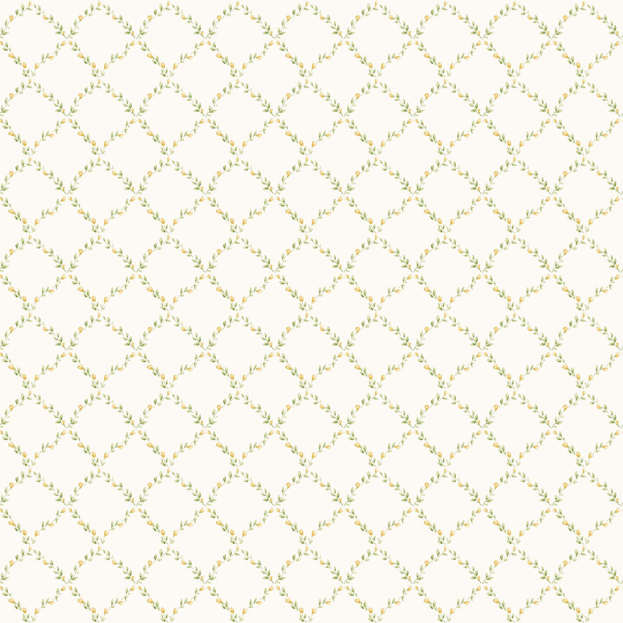 Galerie G67907 Cream Geometric Floral - Eade's Wallpaper