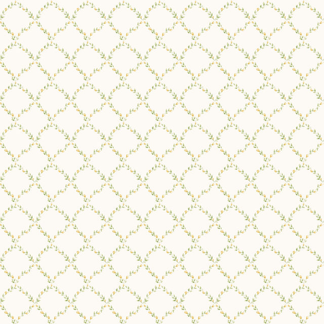 Galerie G67907 Cream Geometric Floral - Eade's Wallpaper