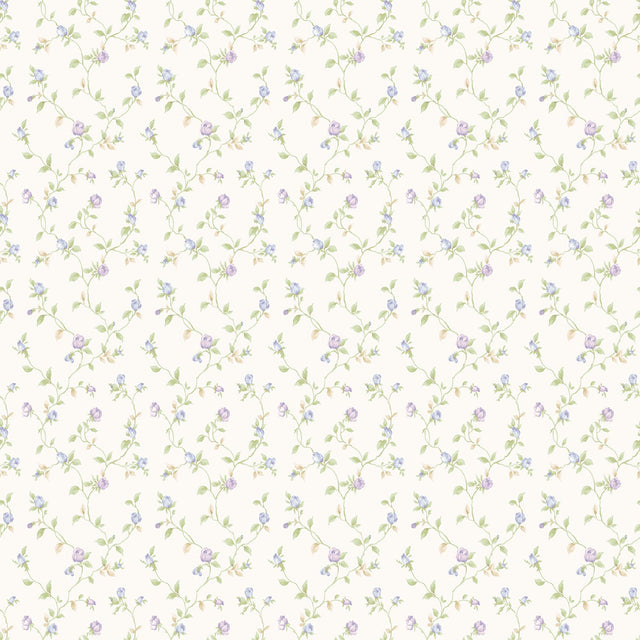 Galerie G67935 Cream Rose Bud Trellis - Eade's Wallpaper