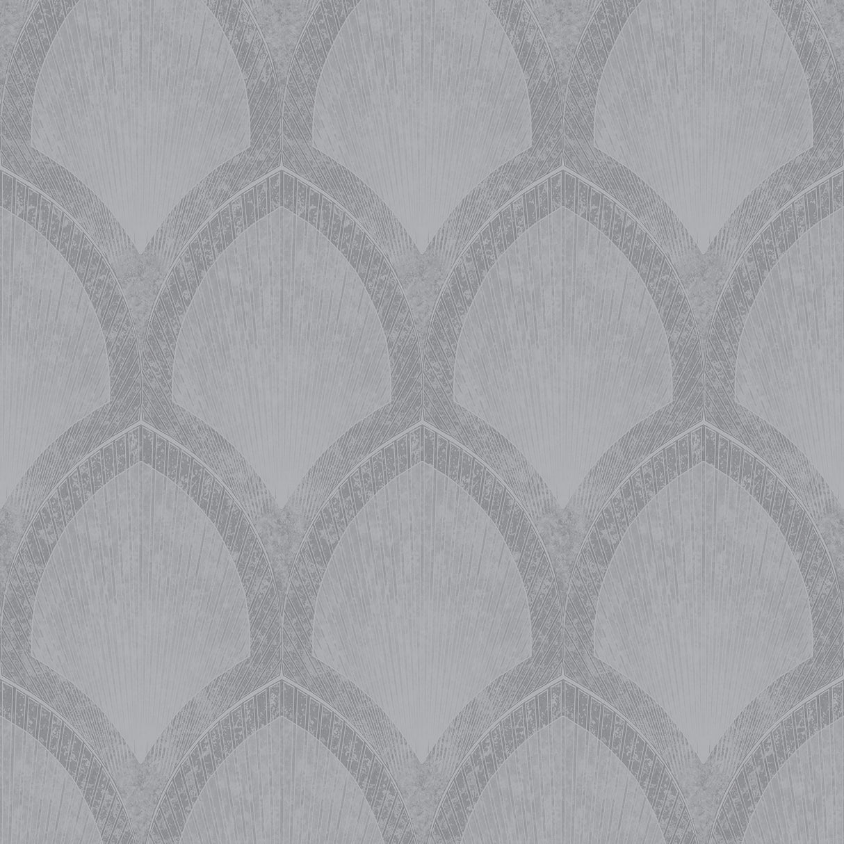 Galerie G68086 Silver Grey Nouveau Scallop - Eade's Wallpaper