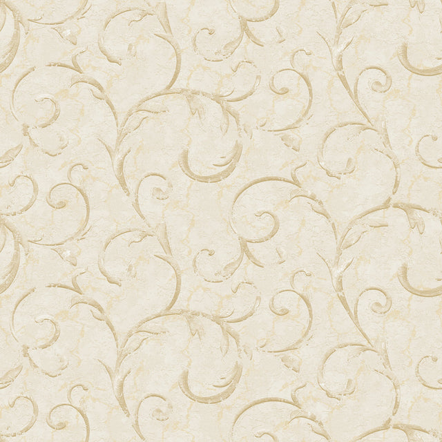 Galerie G68673 Beige Palazzo Scroll - Eade's Wallpaper