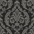 Galerie G68676 Black Silk Damask - Eade's Wallpaper