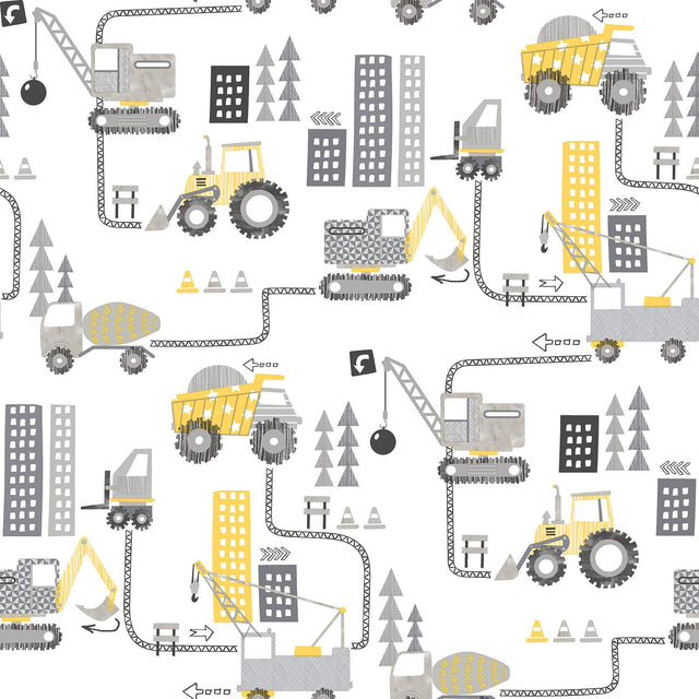 Galerie G78362 Yellow Construction - Eade's Wallpaper