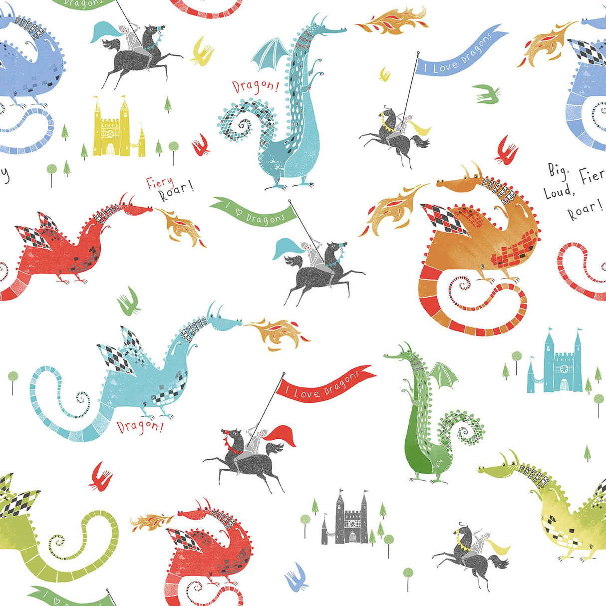 Galerie G78368 Multi-coloured Dragons - Eade's Wallpaper