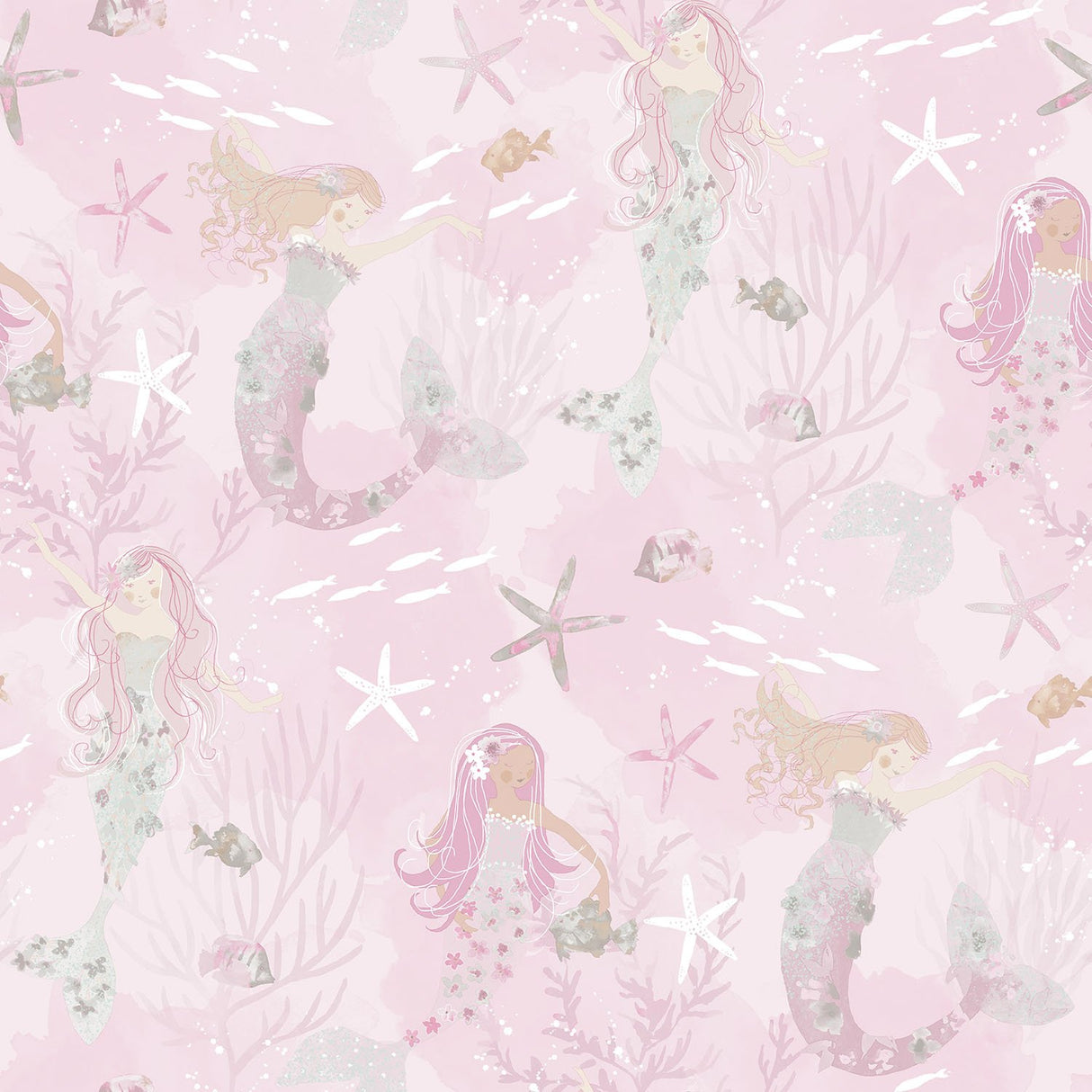 Galerie G78390 Pink Mermaids - Eade's Wallpaper