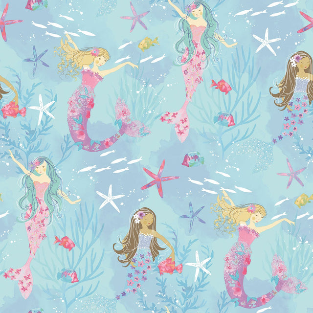 Galerie G78392 Blue Mermaids - Eade's Wallpaper