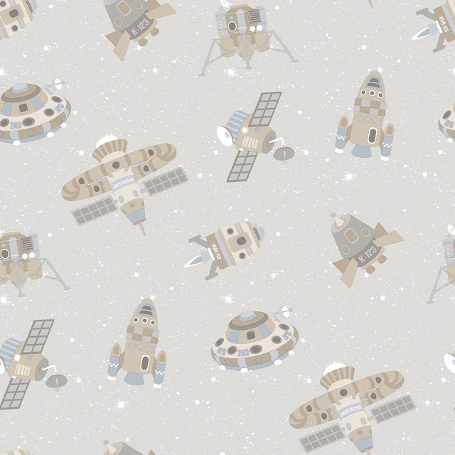 Galerie G78412 Silver Grey Spaceships - Eade's Wallpaper