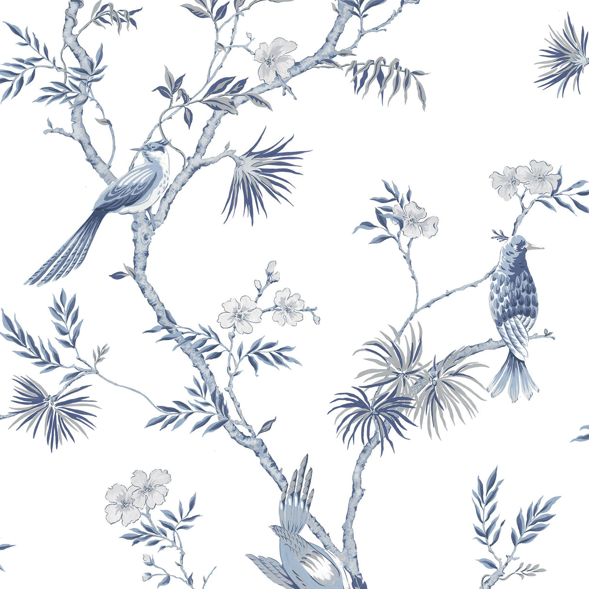 Galerie G78489 Blue Classic Bird Trail - Eade's Wallpaper