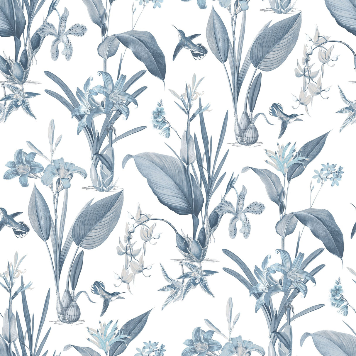 Galerie G78504 Blue Cottage Botanical - Eade's Wallpaper