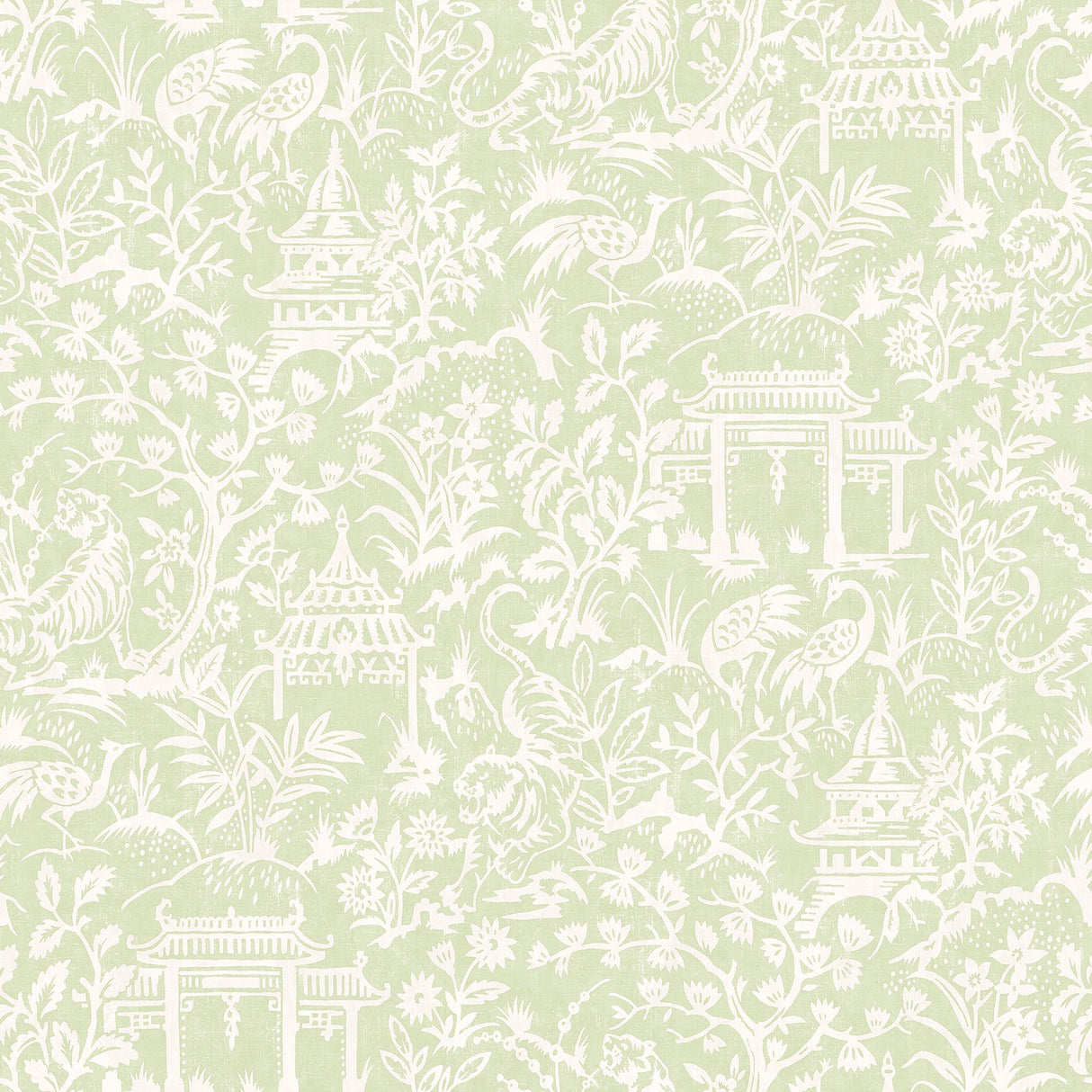 Galerie G78509 Green Garden Toile - Eade's Wallpaper