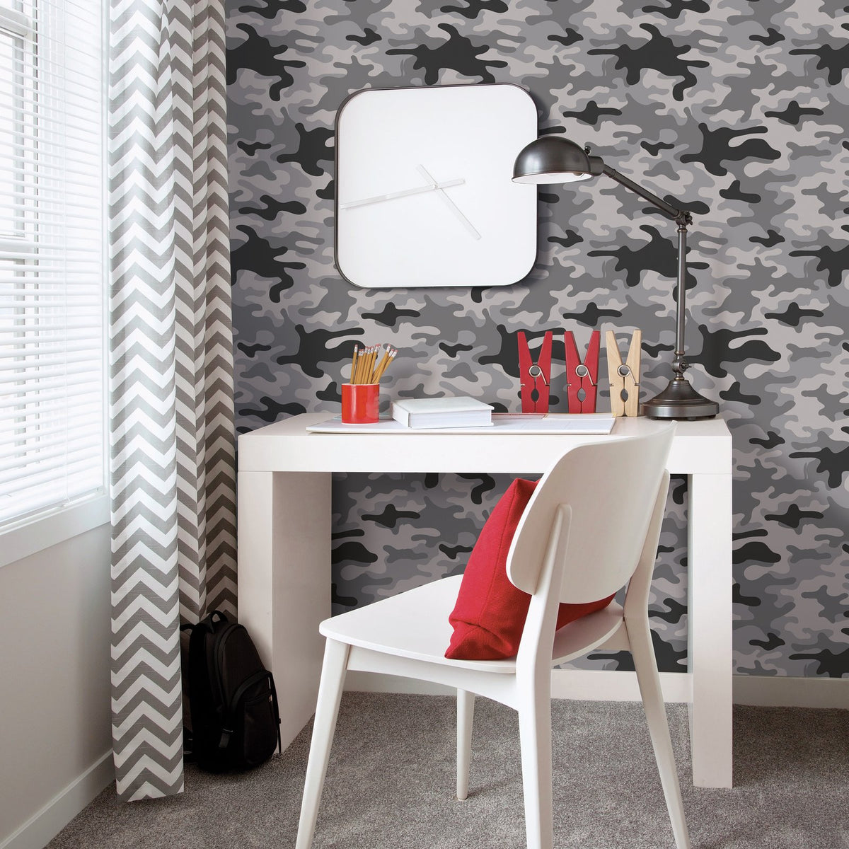Galerie Kids and Teens Camo Grey Wallpaper G78553