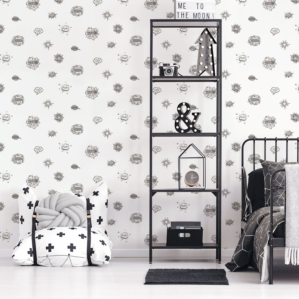 Galerie Kids and Teens Pop Art Grey Wallpaper G78579