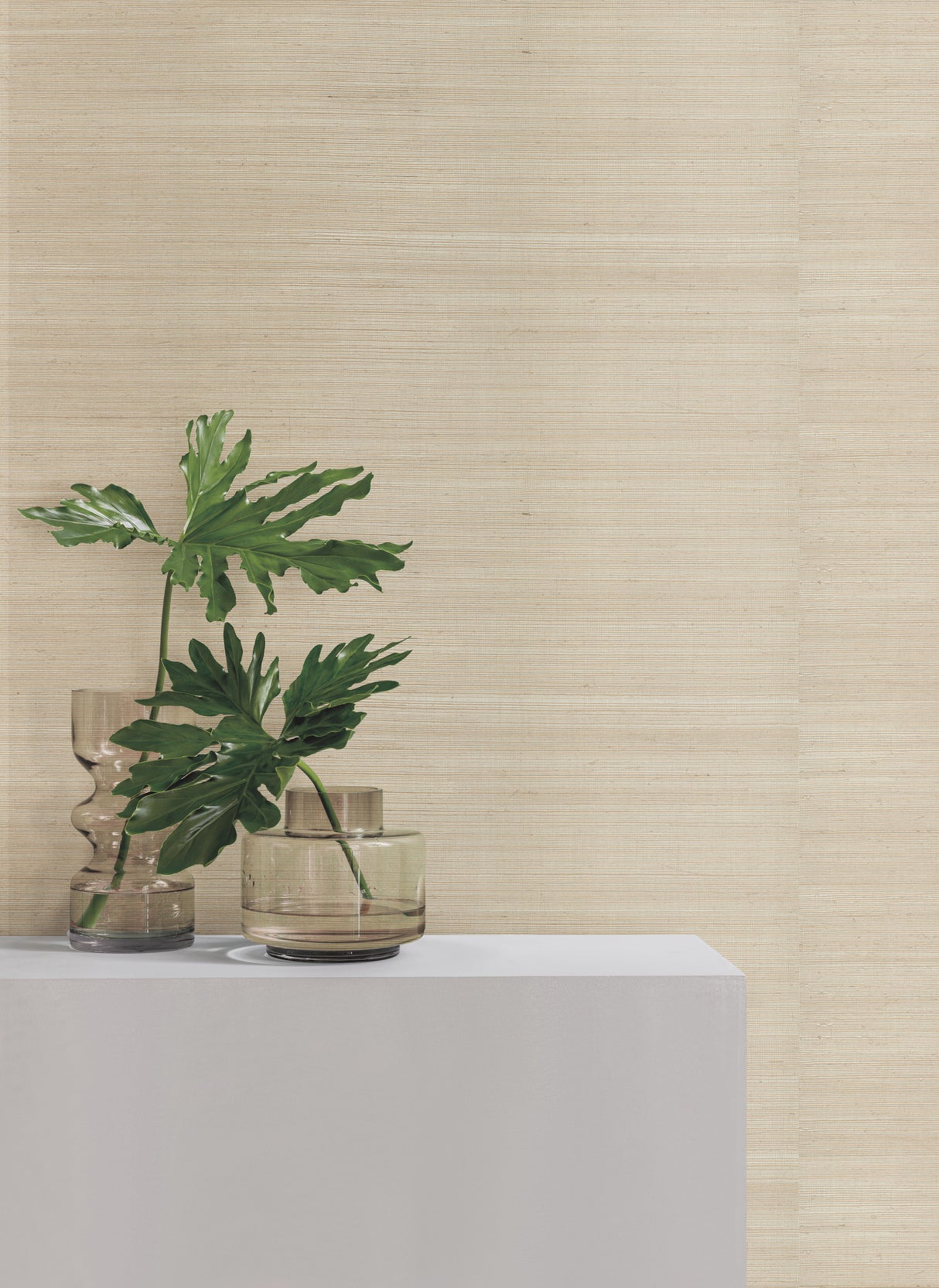 York GC0700 Sisal Grasscloth Silver & Beige Metallic Wallpaper