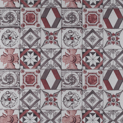 GASTON Y DANIELA GDT5332.001.0 TRASTEVERE ROJO/MARRON Fabric - Eade's Wallpaper