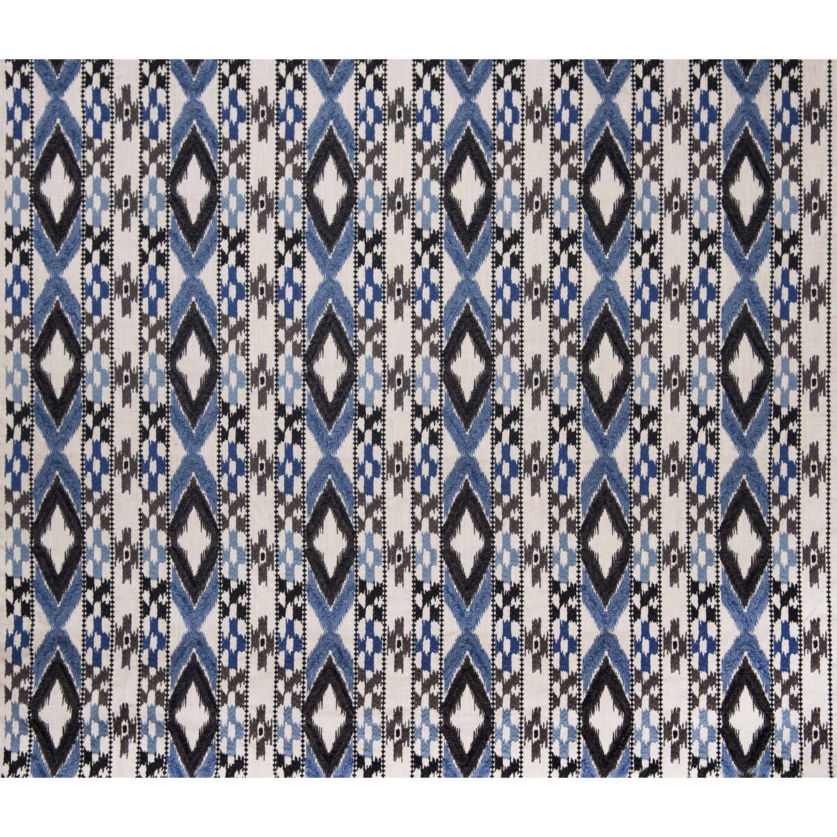 GASTON Y DANIELA GDT5403.1.0 QUEEN AZUL/BLACK Fabric - Eade's Wallpaper