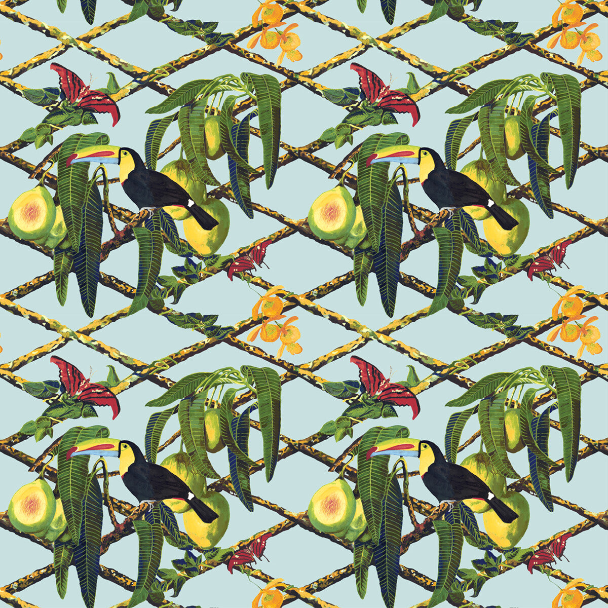 GASTON Y DANIELA GDT5539.001.0 TUCAN ORIGINAL Fabric - Eade's Wallpaper
