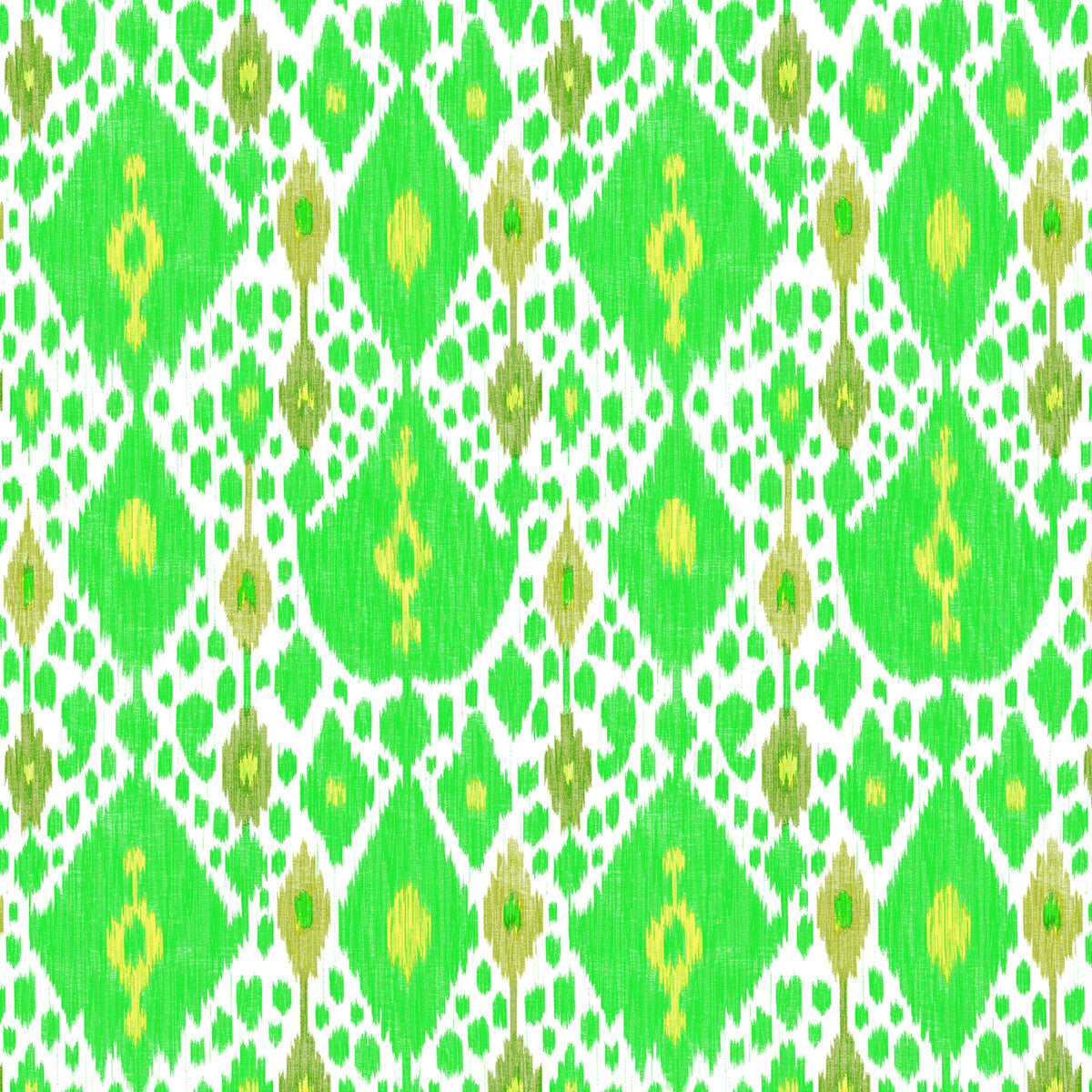 GASTON Y DANIELA GDT5542.002.0 IKAT VERDE Fabric - Eade's Wallpaper