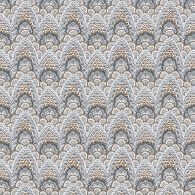 GASTON Y DANIELA GDT5543.005.0 GANGES TABACO/GRIS Fabric - Eade's Wallpaper