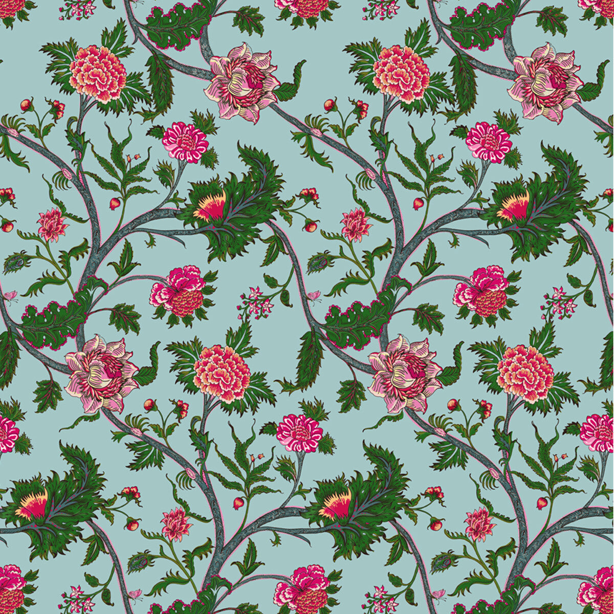 GASTON Y DANIELA GDT5545.003.0 PALAMPORE AZUL Fabric - Eade's Wallpaper