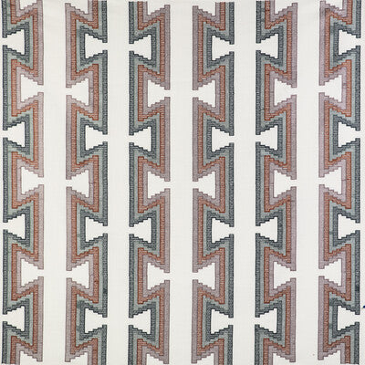 GASTON Y DANIELA GDT5546.001.0 TRAZO OCEANO/BRIQUE Fabric - Eade's Wallpaper