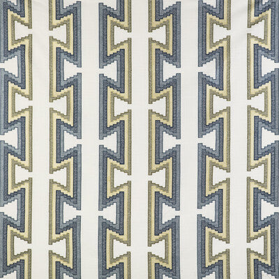 GASTON Y DANIELA GDT5546.002.0 TRAZO AZUL/LIMA Fabric - Eade's Wallpaper