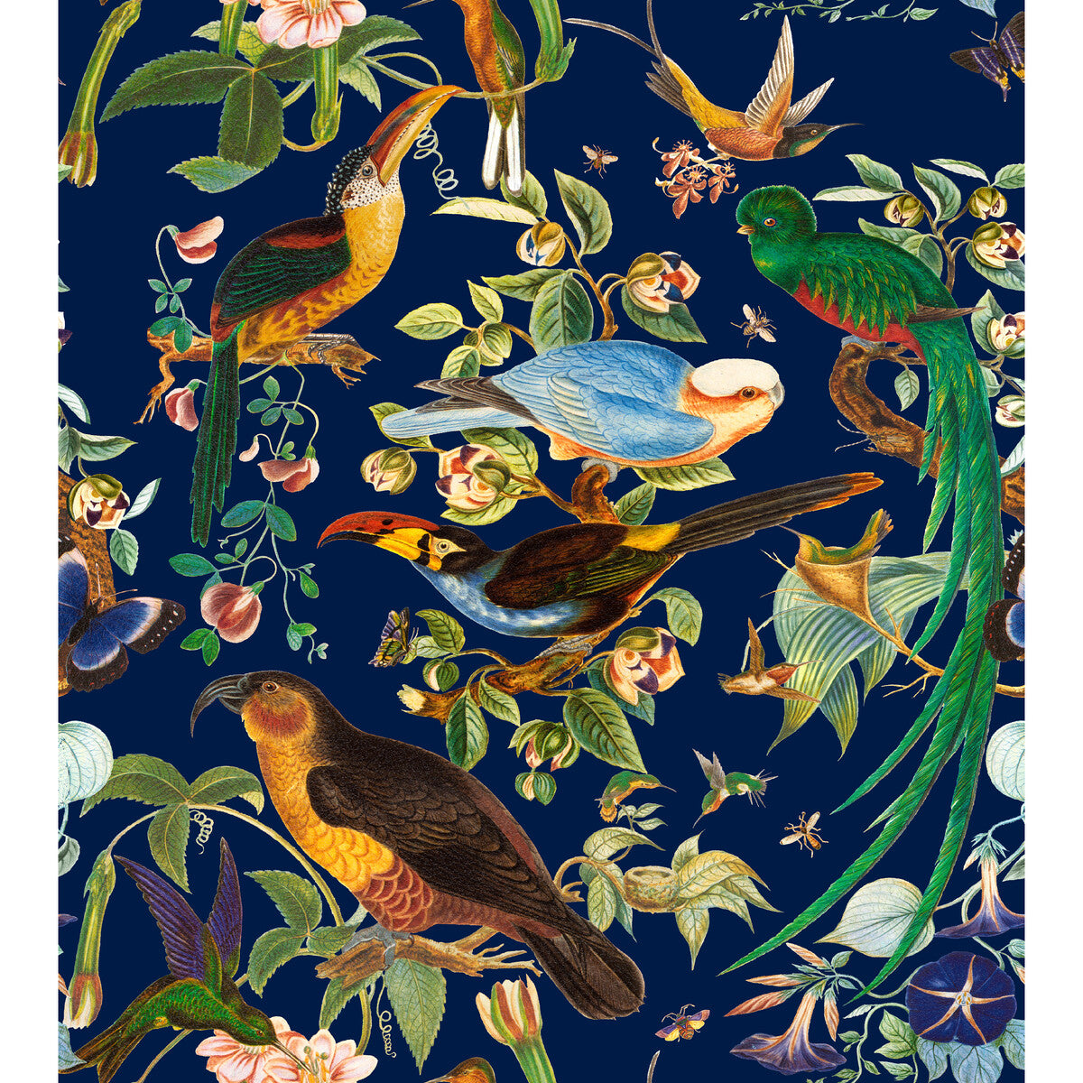 GASTON Y DANIELA GDT5562.002.0 OAXACA AZUL Fabric - Eade's Wallpaper