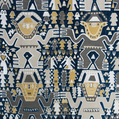 GASTON Y DANIELA GDT5572.001.0 COLOSOS AZUL Fabric - Eade's Wallpaper