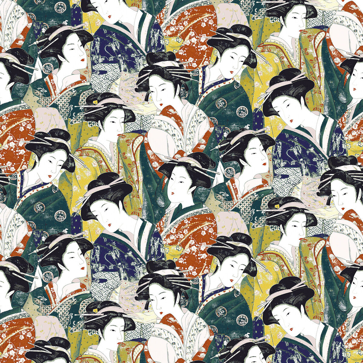 GASTON Y DANIELA GDT5623.001.0 MATSUYAMA VELVET MULTI Fabric - Eade's Wallpaper