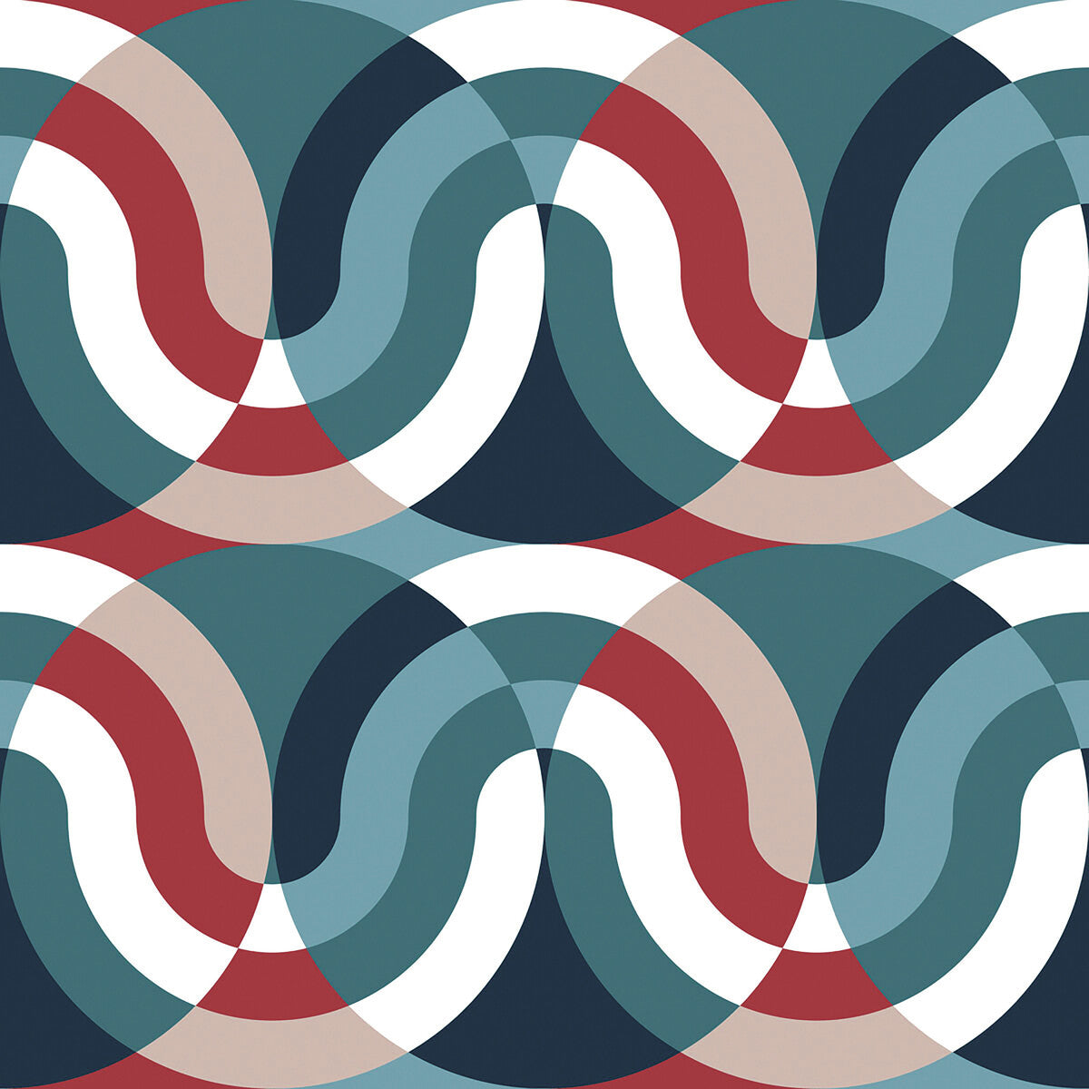 GASTON Y DANIELA GDT5624.001.0 KIMI AZUL/ROJO Fabric - Eade's Wallpaper
