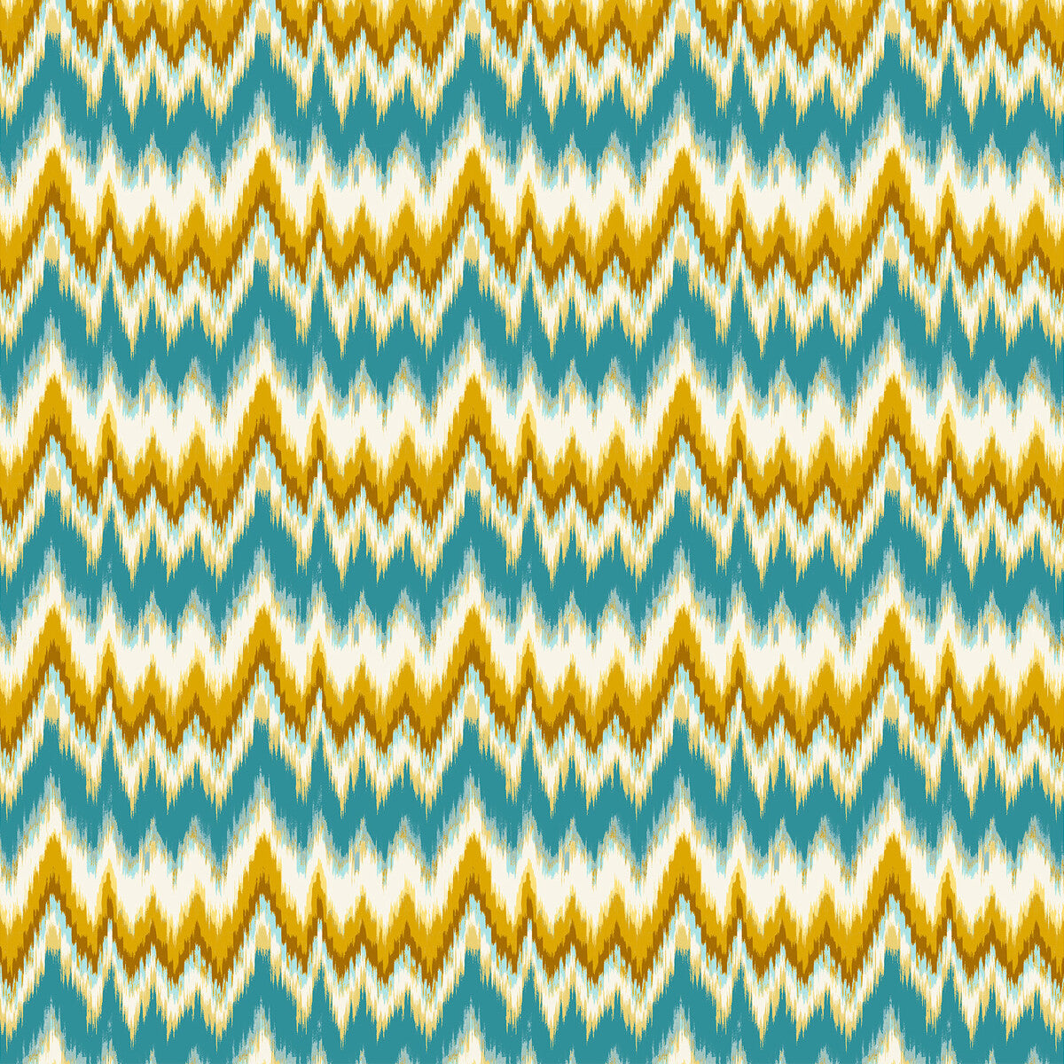 GASTON Y DANIELA GDT5677.003.0 CALA FIGUERA TURQUESA/OCRE Fabric - Eade's Wallpaper